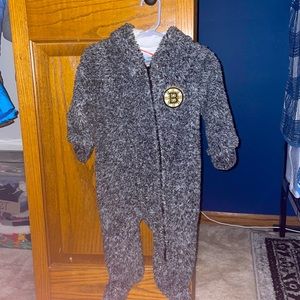 Boston Bruins fuzzy onesie